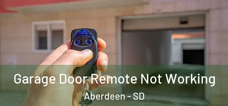  Garage Door Remote Not Working Aberdeen - SD